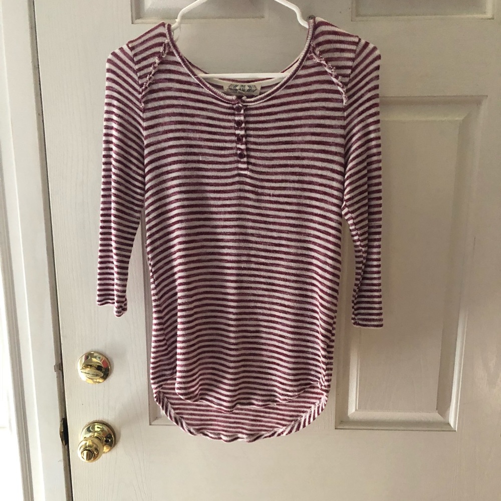 Red and white striped sweater